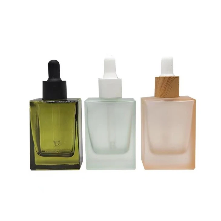 Frasco conta-gotas quadrado de vidro, frasco conta-gotas de 30ml com melhor qualidade